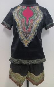 Kids Costumes to Hire - African - Black top & shorts - CHILD